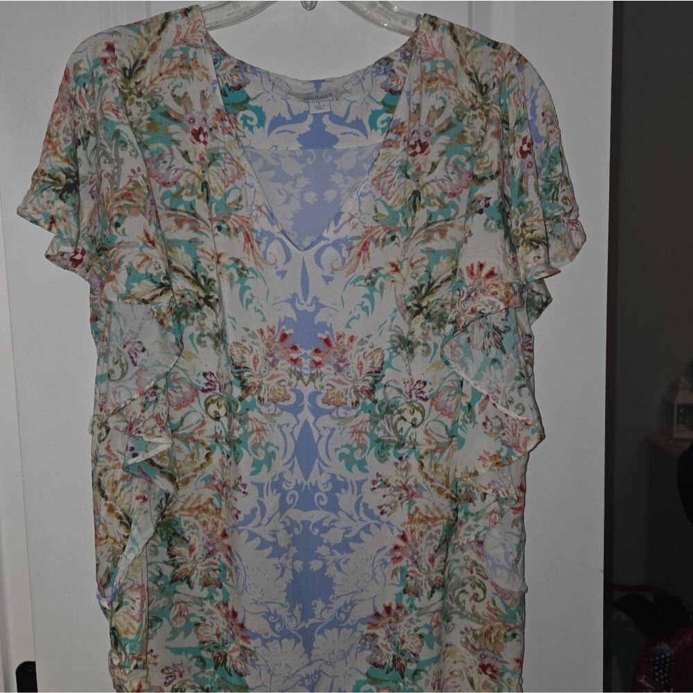 Sundance Arabella Flutter Sleeve Floral Blouse - Picture 6 of 13